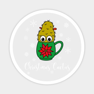 Christmas Cactus - Small Christmas Cactus In Poinsettia Mug Magnet